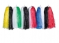 Preview: 1 Stück Fransenbüschel / Puschel - 130 g - Farbe: blau, rot, schwarz, weiß, blau/weiß, grün/weiß, schwarz/gelb, schwarz/rot oder schwarz/weiß