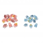 Preview: Holz-Konfetti "Baby-Boy" oder "Baby-Girl" - gemischte Design - 12 Stück - Farbe: hellbau oder rosa