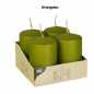 Preview: Stumpenkerze - 50 x 80 mm - 4 Stück - verschiedene Farben