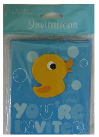 Einladung "Kleine Ente" - 8 Stück