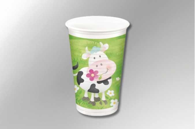 Becher "Farm animals" - 10 Stück/Paket
