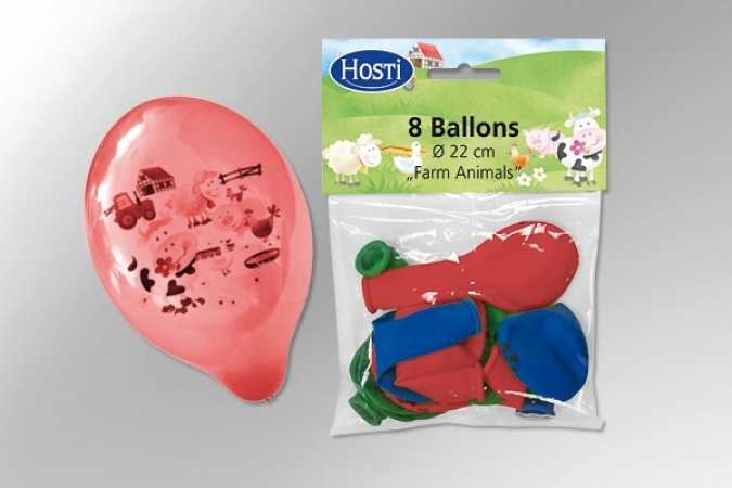 Luftballon "Farm animals" - 8 Stück/Paket