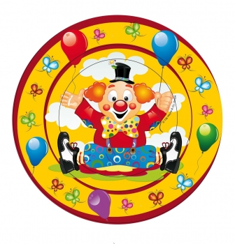 Papp-Teller "Clown" - 8 Stück