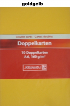 Doppelkarte - DIN A6 - 10 Stück - verschiedene Farben