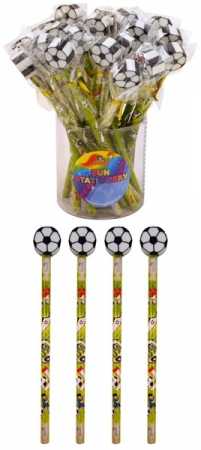 Bleistift und Radiergummi mit Fußball-Motiv – Party-Deko jetzt online kaufen