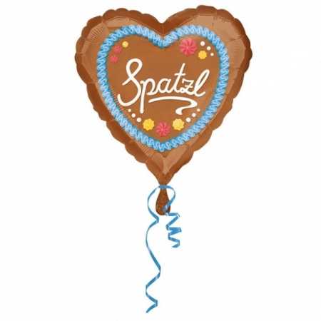 Folienballon Herz "Spatzl" -  D: ca. 43 cm