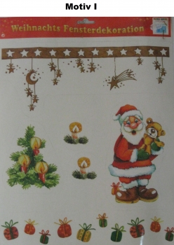 Weihnachts-Fensterbilder - verschiedene Motive