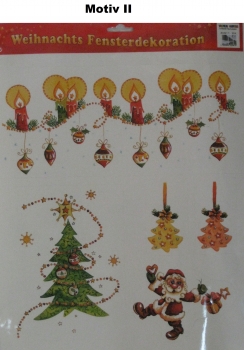 Weihnachts-Fensterbilder - verschiedene Motive
