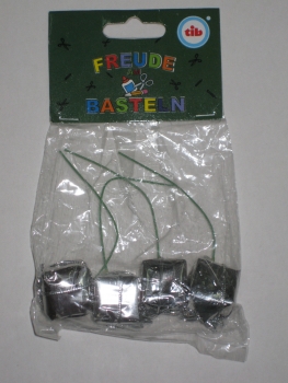 Deko-Geschenkpakete - 4 Stück/Paket - Farbe: gold oder silber