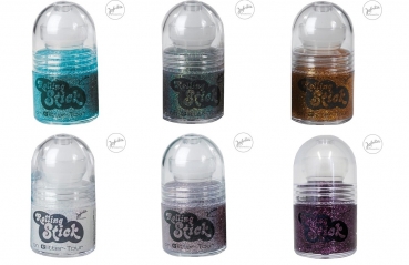 Glitzerroller - 30 ml - Farbe: blau, bunt, gold, multicolour, violett oder silber