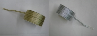 Brocate-Geschenkband - Breite: 5 mm - 50 m/Rolle - Farbe: gold oder silber