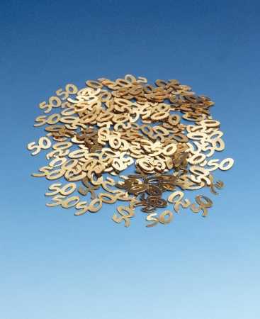Folien-Konfetti "50" - gold - 15 g