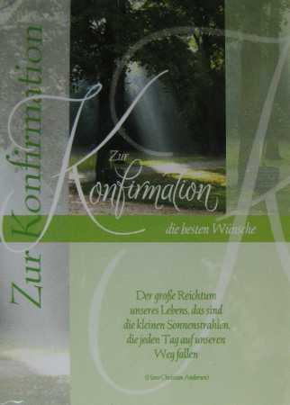 Konfirmationskarte mit Sprüchen - 5 Stück - verschiedene Sets