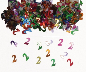 Folien-Konfetti - Zahl: 1 - 9 - 14 g/Paket