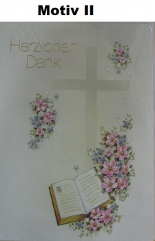 Konfirmation - Danksagung mit Innentext - 5 Stück