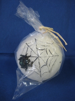 Kugelkerze mit Spinne - Durchmesser: 80 mm