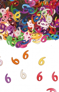 Folien-Konfetti - Zahl: 1 - 9 - 14 g/Paket