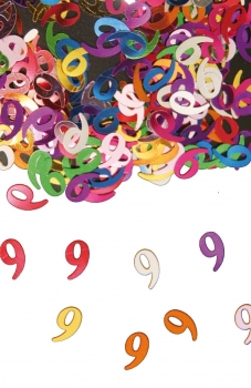 Folien-Konfetti - Zahl: 1 - 9 - 14 g/Paket