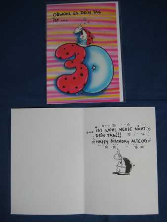 Grusskarte - Humor - Geburtstag "30"