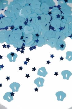Folienkonfetti "Babyfüße" -  blau - 14 g