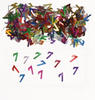 Folien-Konfetti - Zahl: 1 - 9 - 14 g/Paket