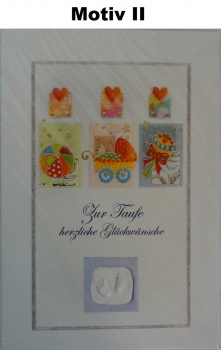 Taufkarten mit verschiedenen Motiven