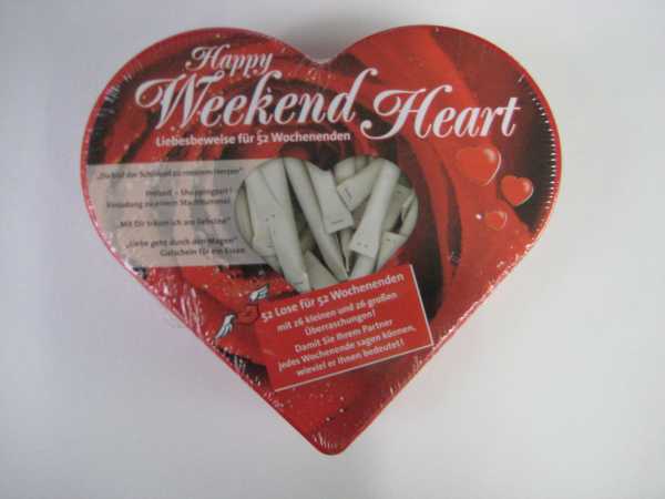 Happy Weekend Heart -  Herzbox mit 52 Lose