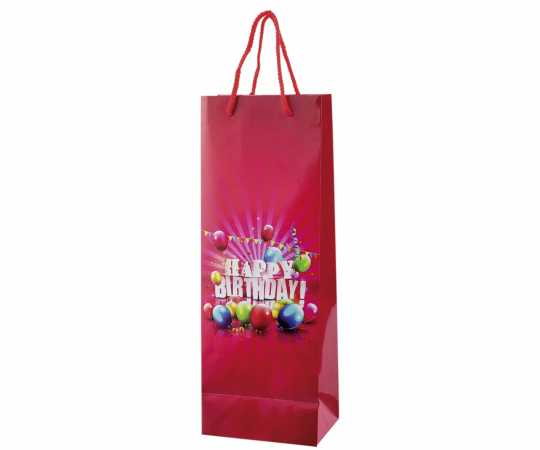 Lack-Flaschentasche "Happy Birthday"