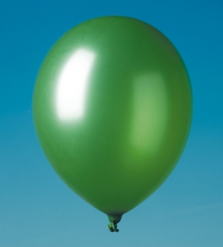 Metallic-Luftballon - 100 Stück - Farbe: gold oder grün