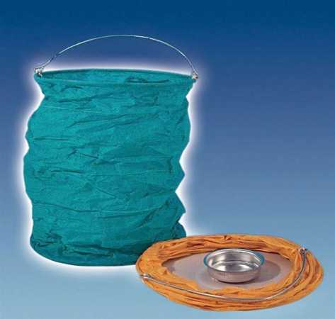 Zuglaterne im Crashlook - 18 cm - Farbe: blau oder gelb