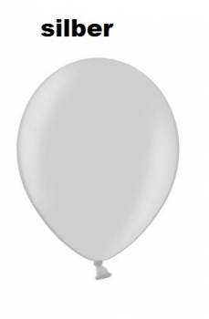 Metallic-Lufballon - 10 Stück - Farbe: fuchsia, purpel, rot oder silber