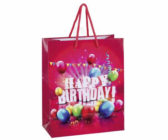 Lacktragetasche "Happy Birthday"