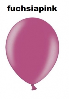 Metallic-Lufballon - 10 Stück - Farbe: fuchsia, purpel, rot oder silber