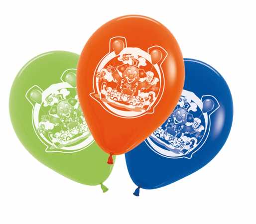 Luftballon "Clown"- bunt - 5 Stück/Paket