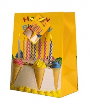 Geschenketasche Happy Birthday - 18 x 23 x 10 cm - verschiedene Motive