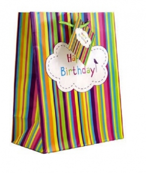 Geschenketasche Happy Birthday - 18 x 23 x 10 cm - verschiedene Motive