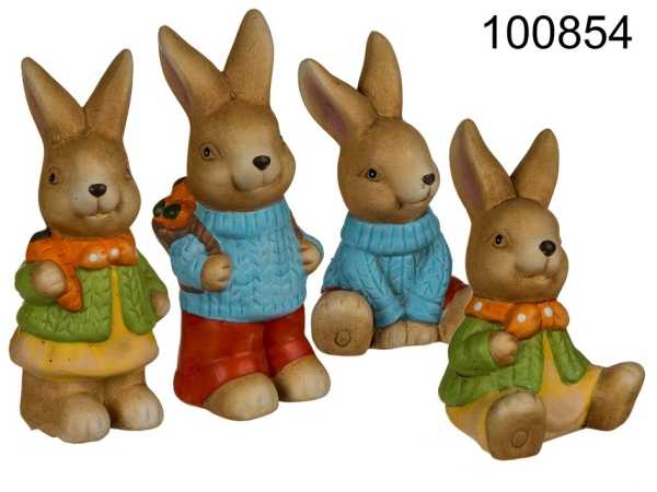 bunter Keramik-Osterhase - verschiedene Ausführung