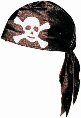 Piratenkappe - schwarz - Gr.56