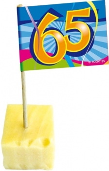 Deko-Picker - Fahne mit Druck - 50 Stück - Zahl: 30, 40, 60 oder 65