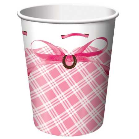 Becher "weißes Pferd" - 8 Stück
