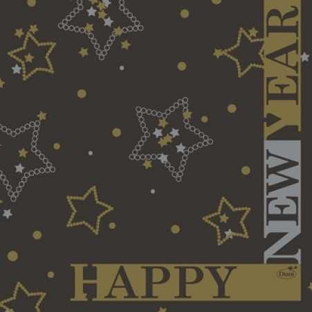 Silvester-Serviette »New Year Black« kaufen | im Online-Shop von Papier & Party