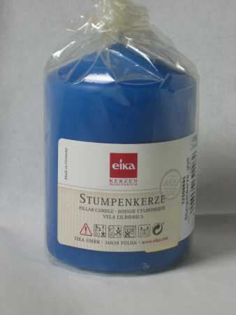 Preview: Stumpenkerze - mittellblau - 60 x 80 mm