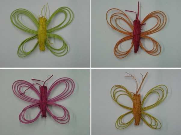 Deko-Schmetterlinge zum Hängen - 15 cm - 4 Stück