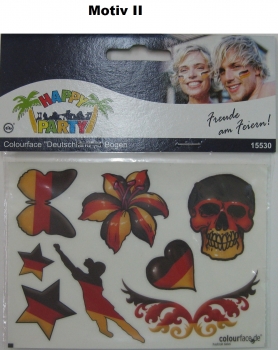 Colourface - "Deutschland" - 6 Sticker/Bogen