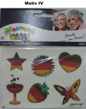 Colourface - "Deutschland" - 6 Sticker/Bogen