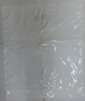 Tragetaschen - weiß - 38 x 45 + 5 cm - 40 my - Abnahmemenge: 50 Stück oder 500 Stück