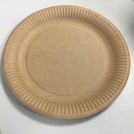 Pappteller - braun -  Durchmesser: 23 cm  - 50 Stück