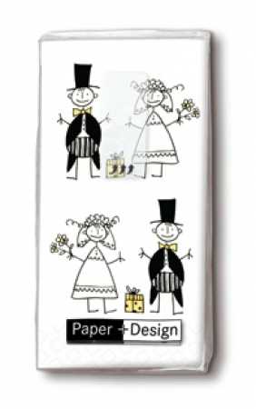Taschentücher "Just Married"
