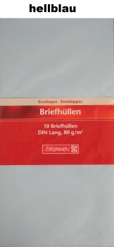 Briefumschläge  - DIN lang - 10 Stück - verschiedene Farben