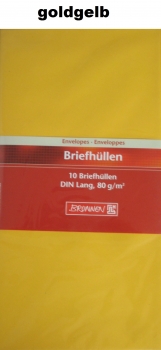 Briefumschläge  - DIN lang - 10 Stück - verschiedene Farben